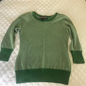 Vineyard vines green and white stripes sweater